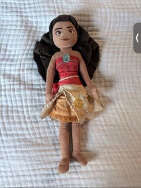 Disney Plush Doll - Red Top, Tan & Cream Layered Skirt